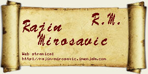 Rajin Mirosavić vizit kartica